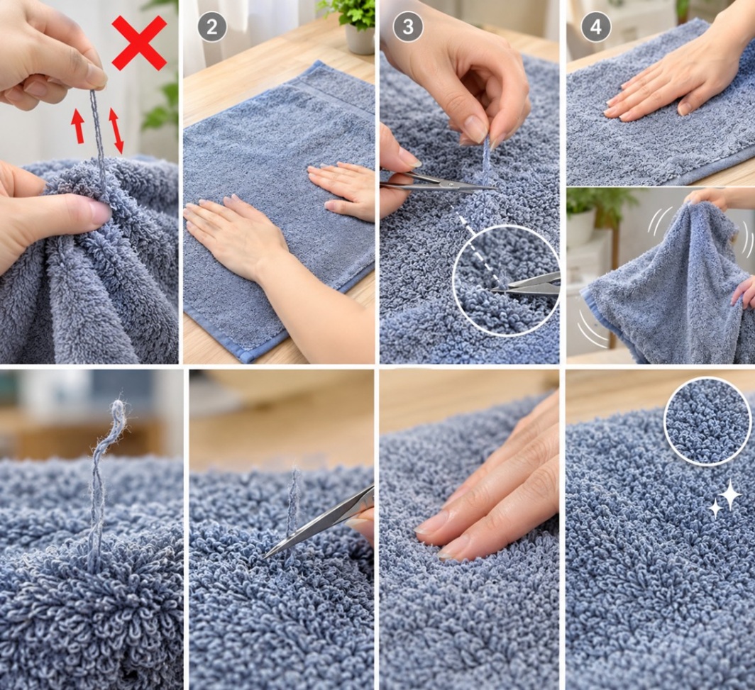 Hướng Dẫn Cách Xử Lý Khăn Bông Bị Rút Sợi Chuẩn Xác Từng Bước