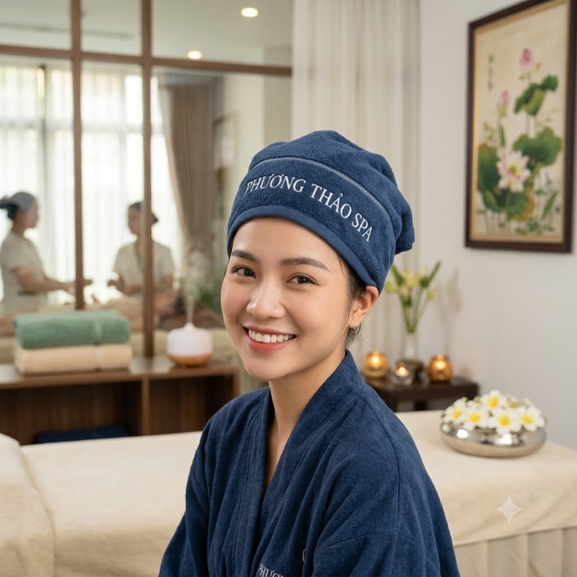 Khăn quấn đầu spa