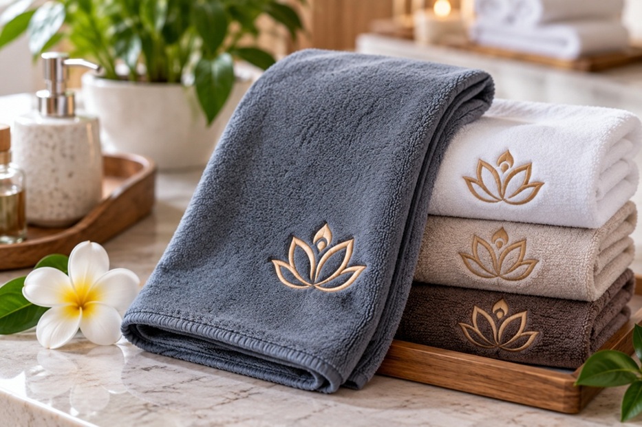Khăn microfiber in logo