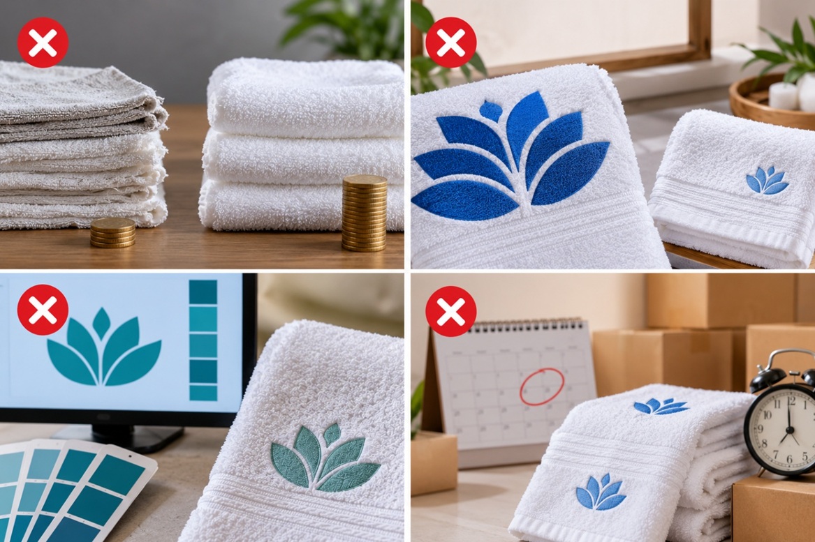 Những lỗi thường gặp khi đặt khăn thương hiệu doanh nghiệp