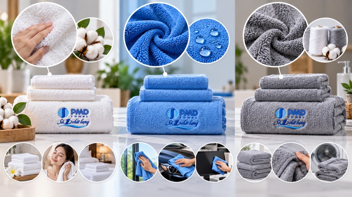 Bước 2: Chọn chất liệu khăn phù hợp