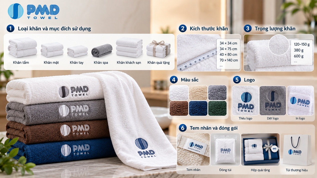 Những thông số cần xác định khi sản xuất khăn cotton